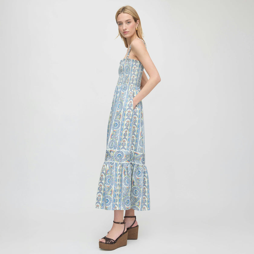 The Anjuli Nap Dress - Blue Corsica Paisley