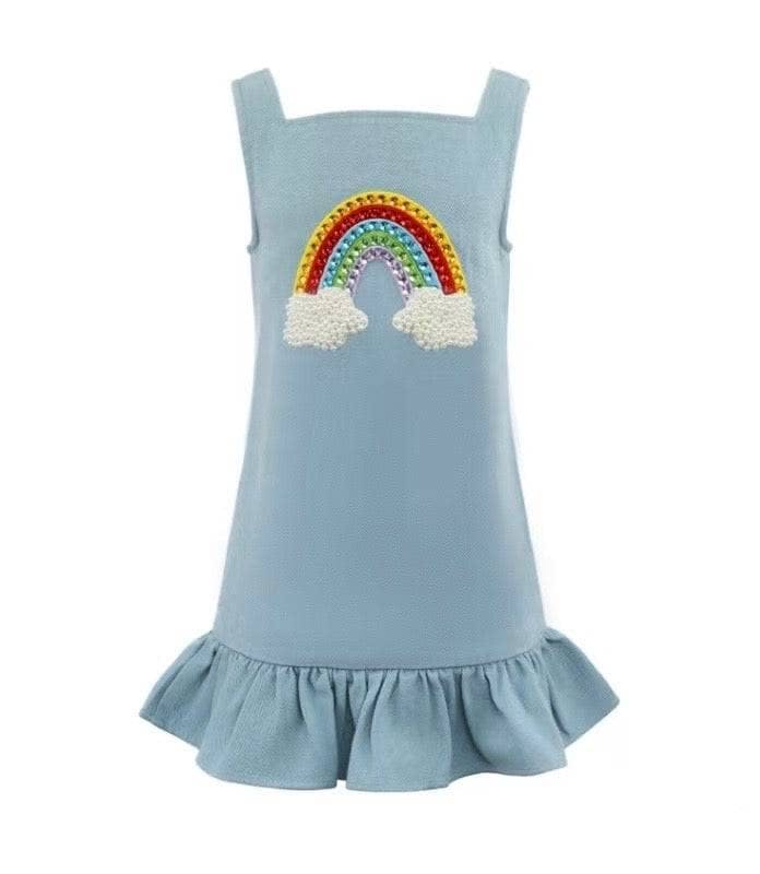 Rainbow Gems Denim Dress
