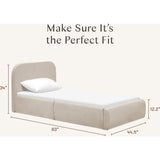 Nara Twin Bed in Performance Beach Eco-Weave