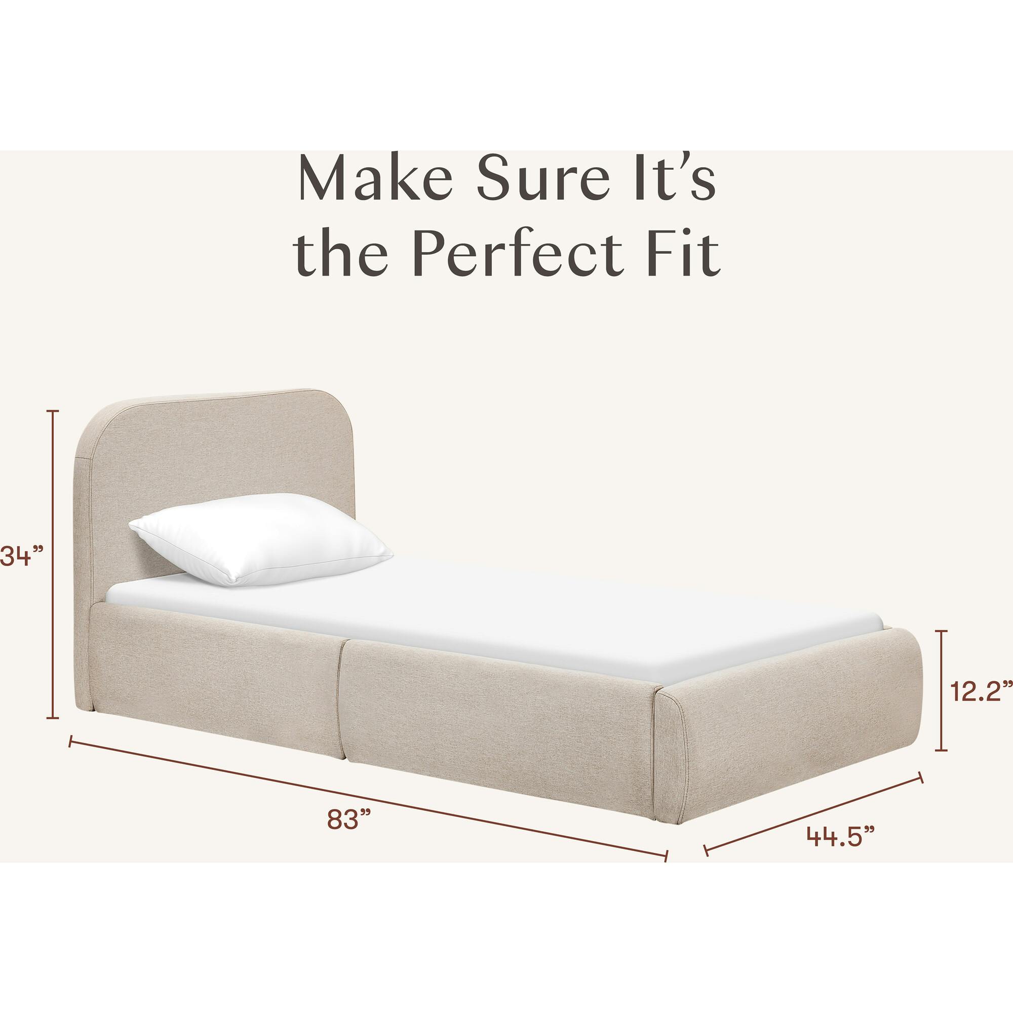 Nara Twin Bed in Performance Beach Eco-Weave