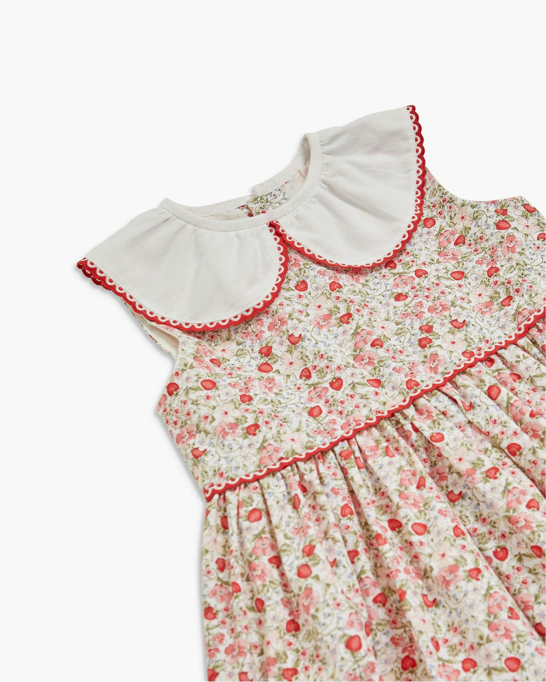 Lorena Dress Strawberry Print