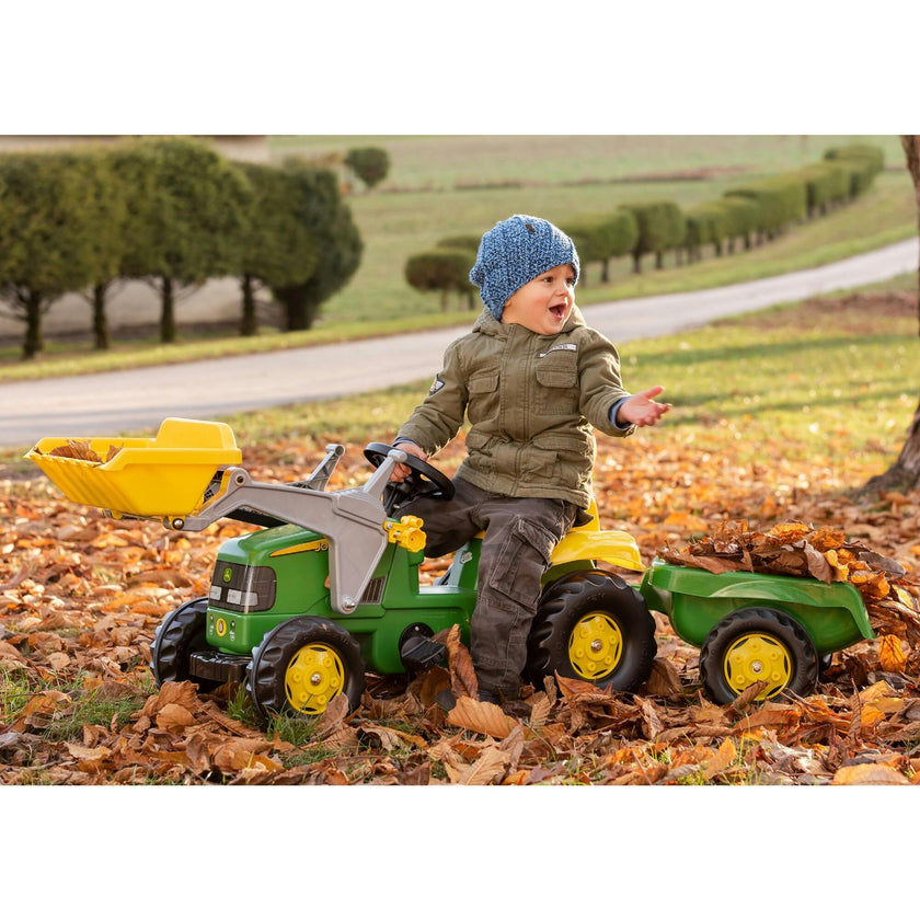 John Deere Kid Tractor w/Trailer