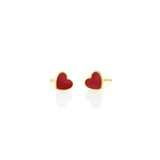 Petite Heart Enamel Stud Earrings