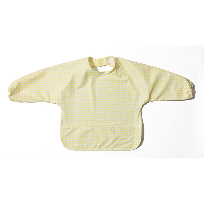 Magnetic Long Sleeve Bib - Butter Yellow Check