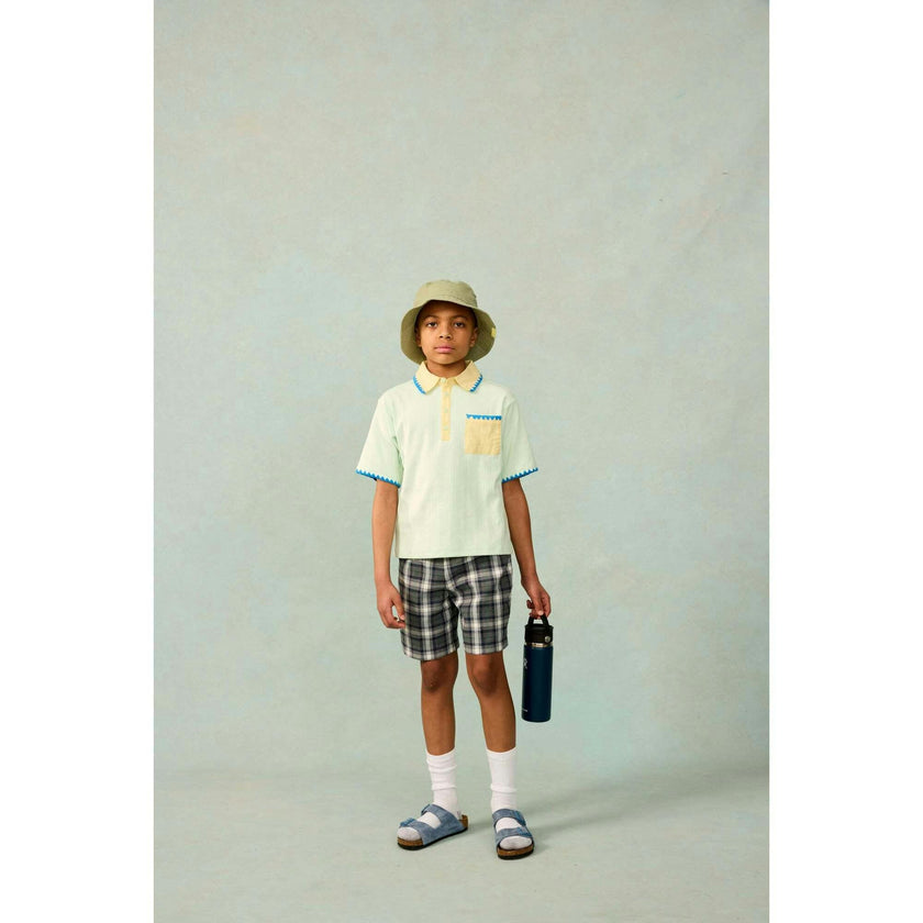 Play Cargo Shorts in Grey Plaid