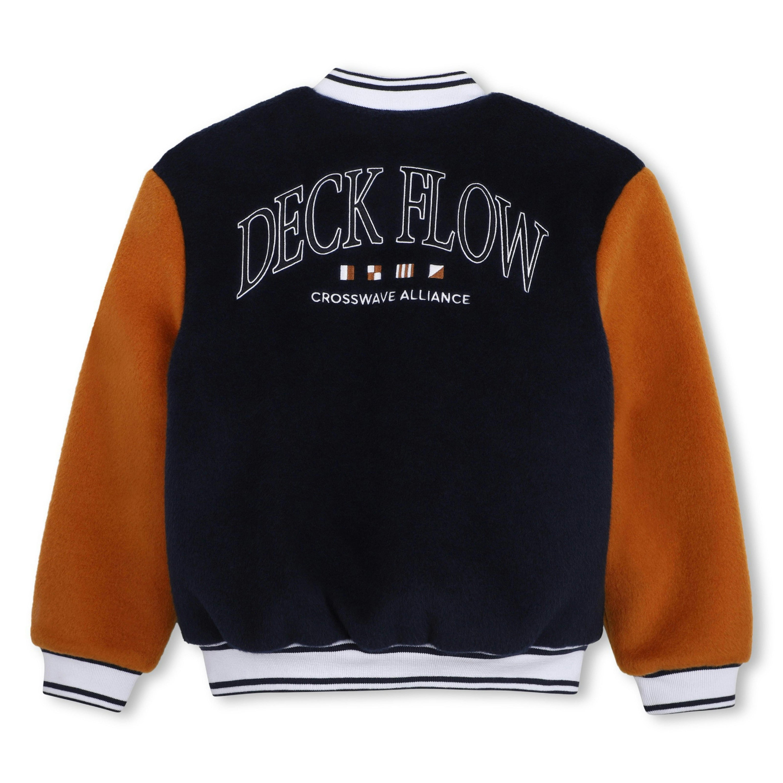 Navy & Burnt Orange Teddy Jacket