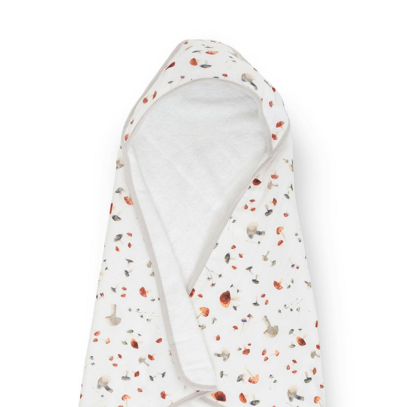 Infant Hooded Towel - Mushrooms