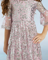 Tabitha Sequin Maxi Dress, Bubblegum Pink
