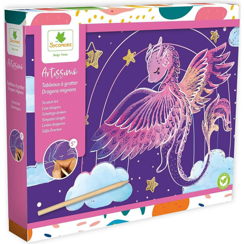 Artissimo - Scratch Art Cuddly Dragons - 5y+