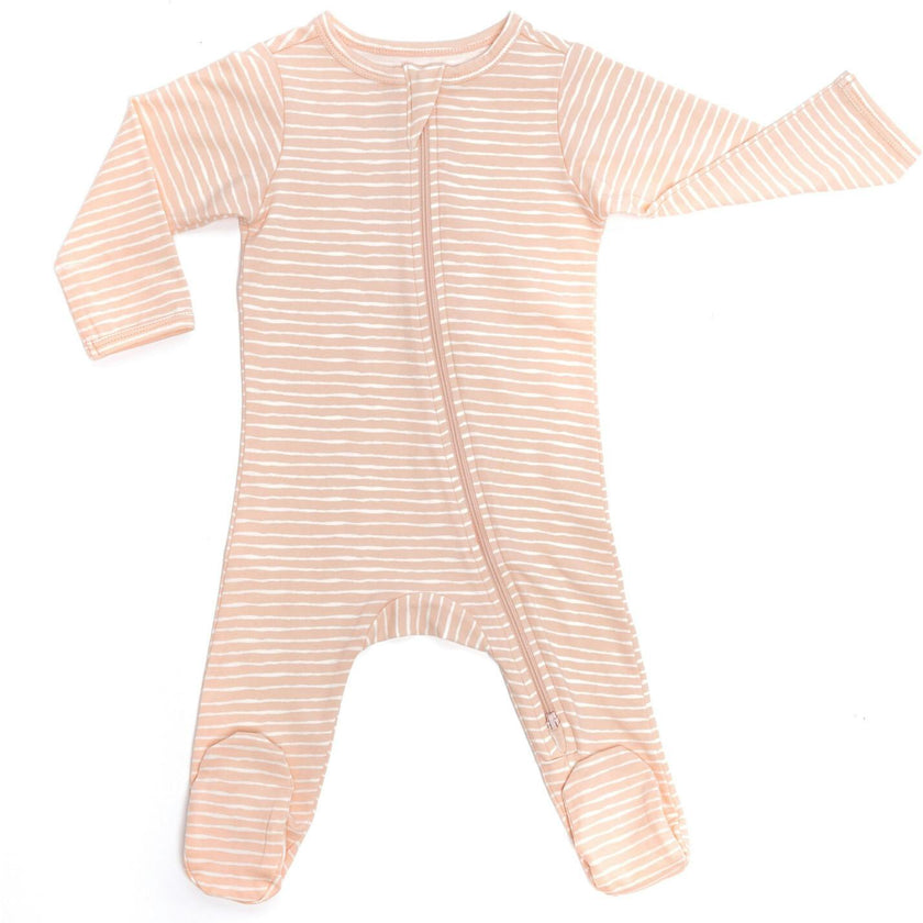 Zipped Long Sleeve Footed Onesie