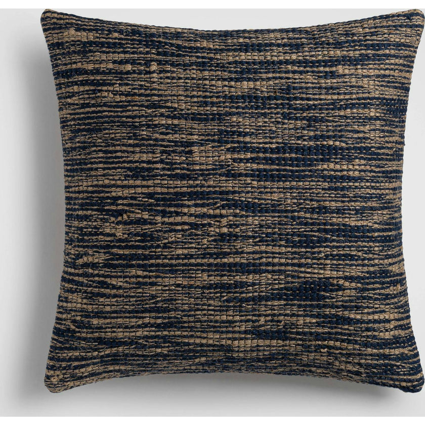 Coastline Blue & Beige Nautical Texture Throw Pillow