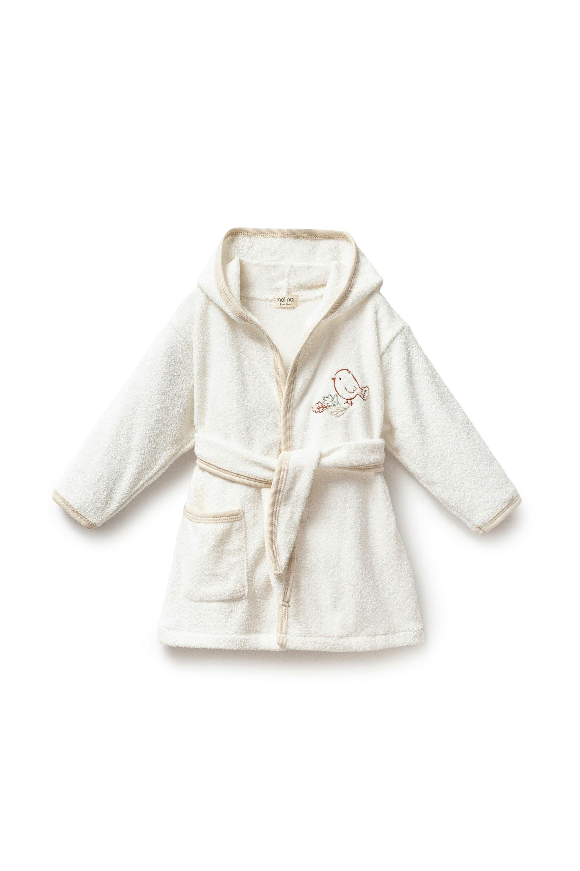 Beige Autumn Bird Robe