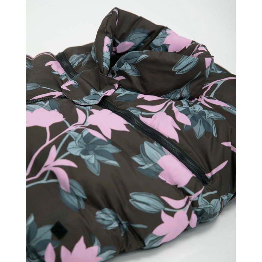Floral Print Zipped Puffy Car Seat Cocoon