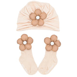 Brown Flower Beige Accent Gift Set