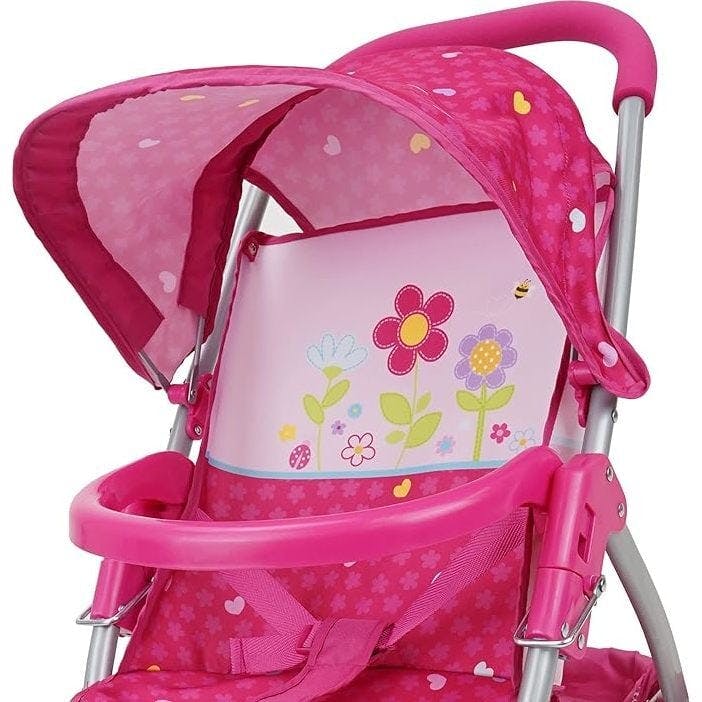 Garden Doll Jogger Stroller Doll Accessory w/ Retractable Canopy