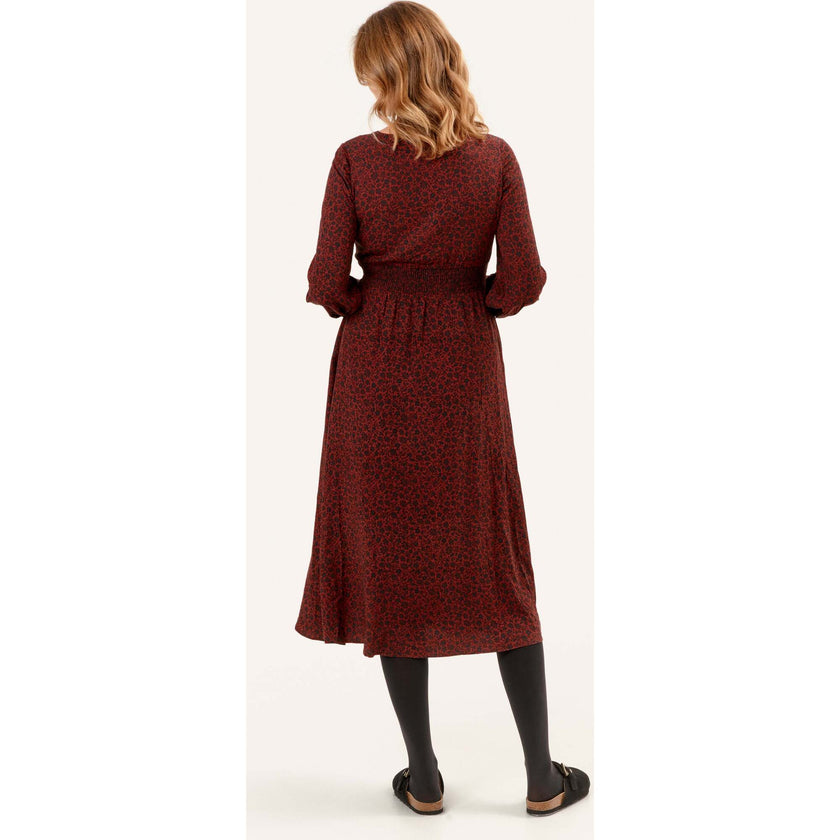 Leila Dress, Burgundy