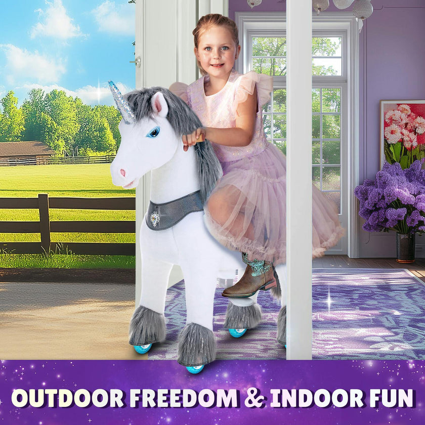 Model Y® Unicorn Ride-On Toy Age 3–4 – Grey