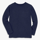 Kids long sleeve slub pocket tee