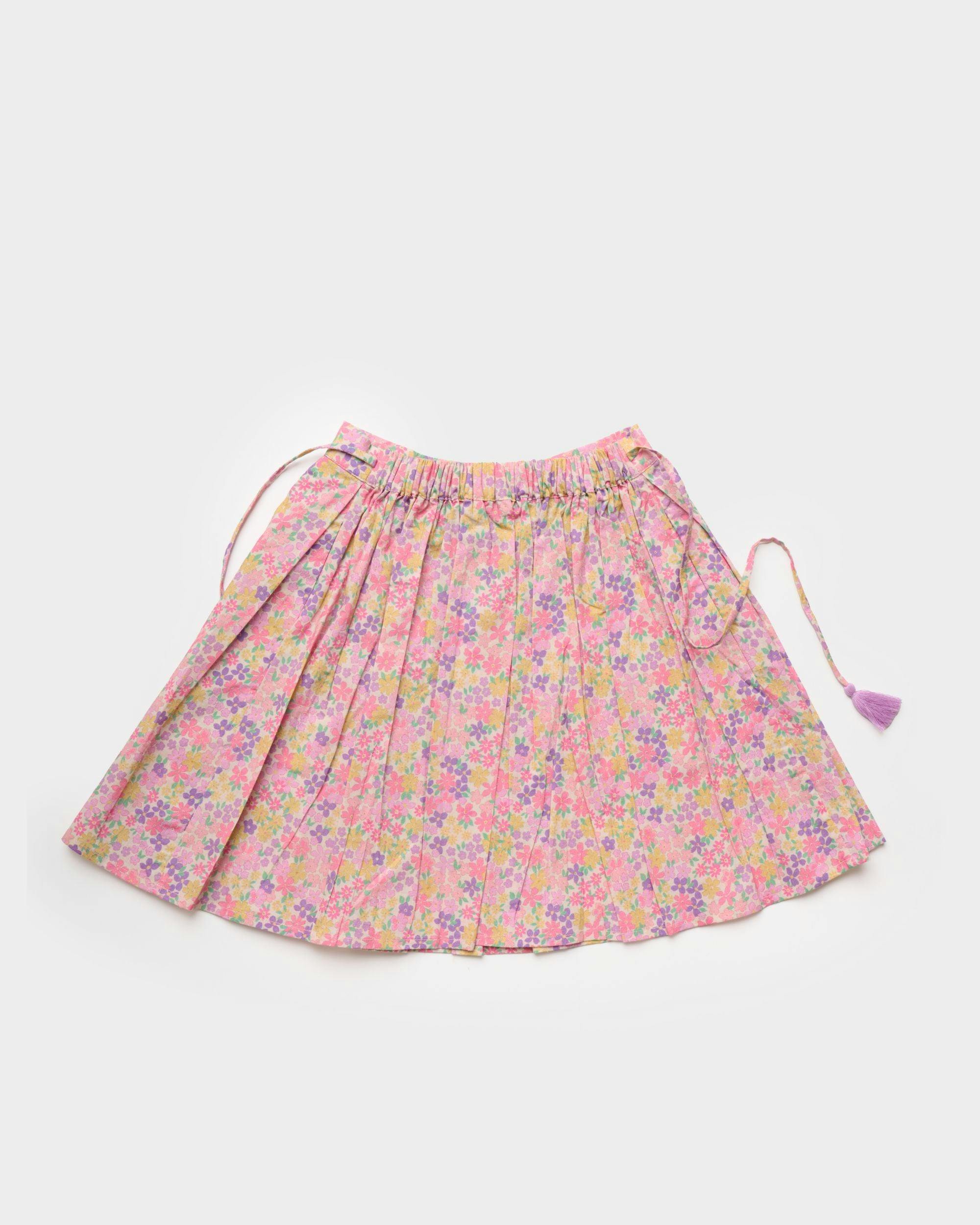Ruth Skirt - Emma Floral Purple print