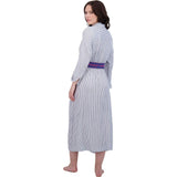 Anais Women's Button Front Shirtdress Marine Stripe, Blue