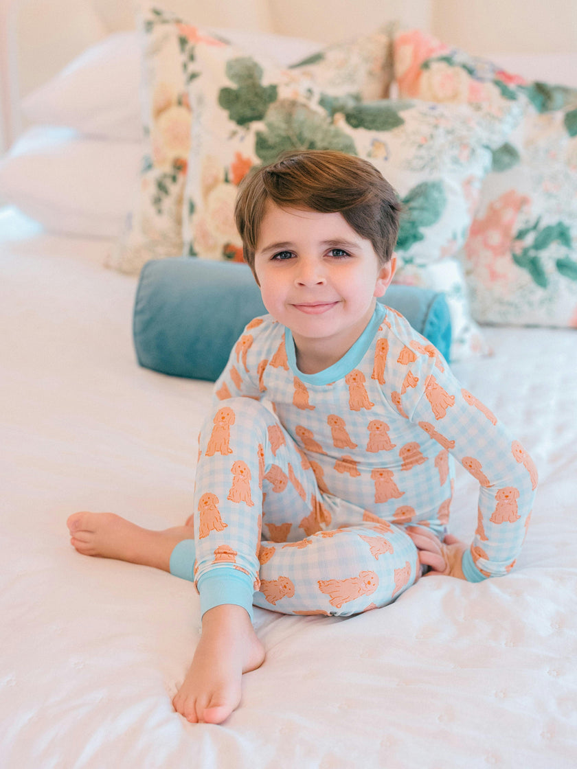 Blue Goldendoodle Bamboo PJ Set
