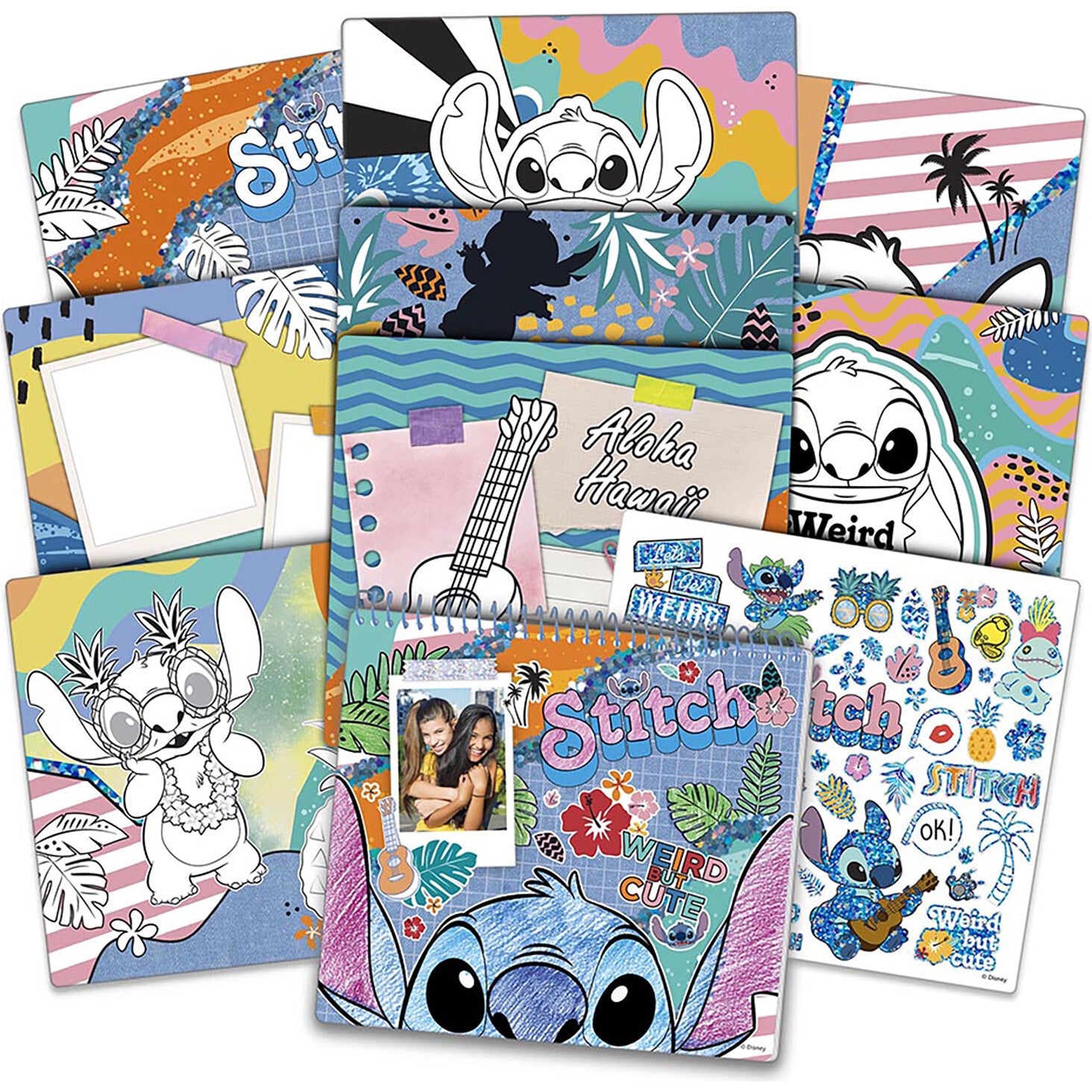 Disney Stitch: Color & Collage Design Set