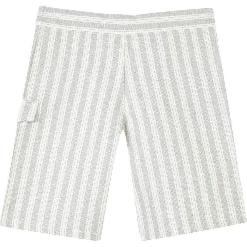 TARTINE ET CHOCOLAT Grey Stripe Cotton Shorts