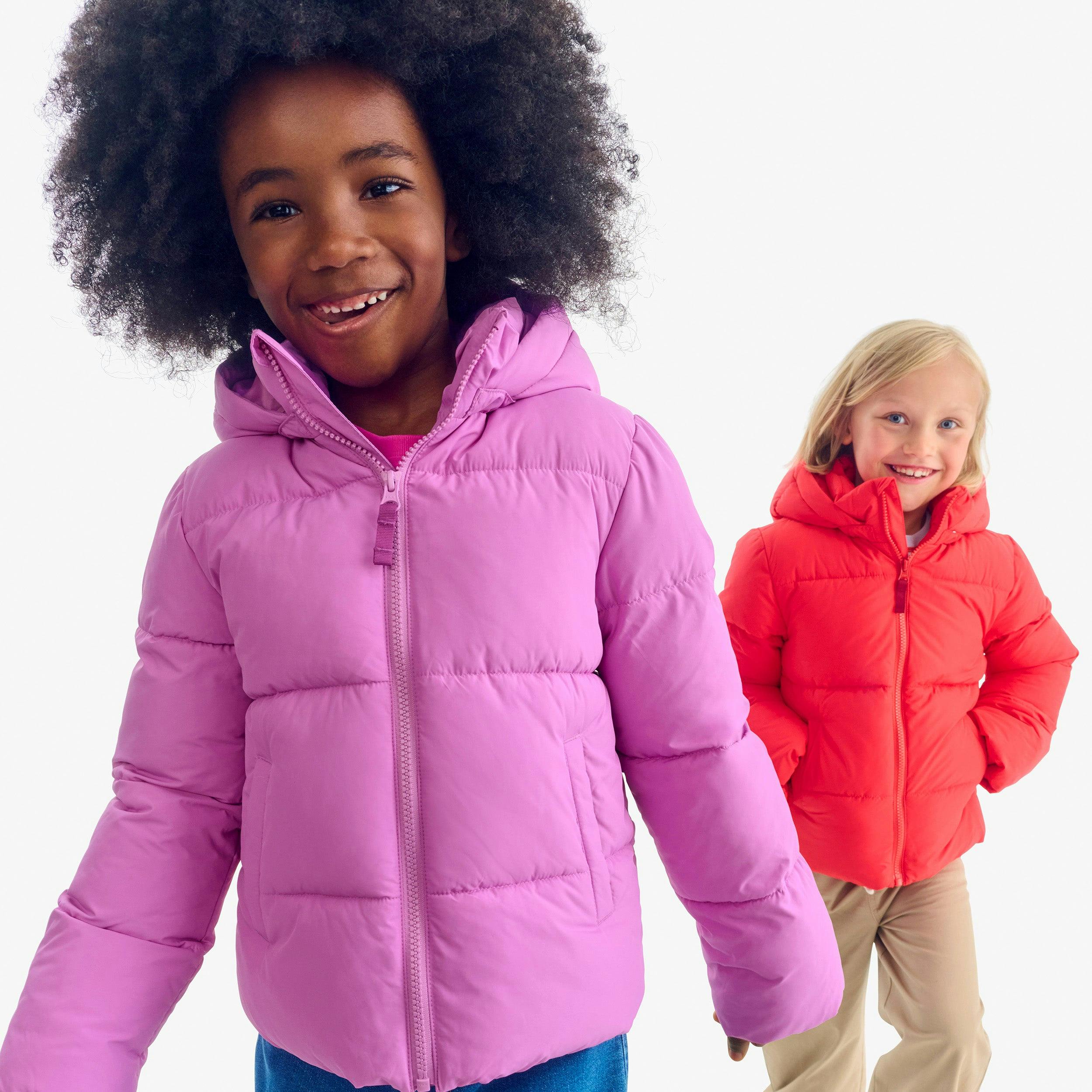 Kids fleece-lined puffer jacket