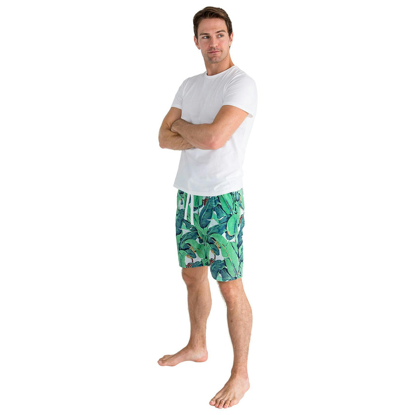 Men's Martinique® Green Banana Leaf Sleep Shorts