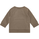 Crew Neck Long Sleeve Ribbed Cuff 'Smile' Graphic Print Sweatshirt