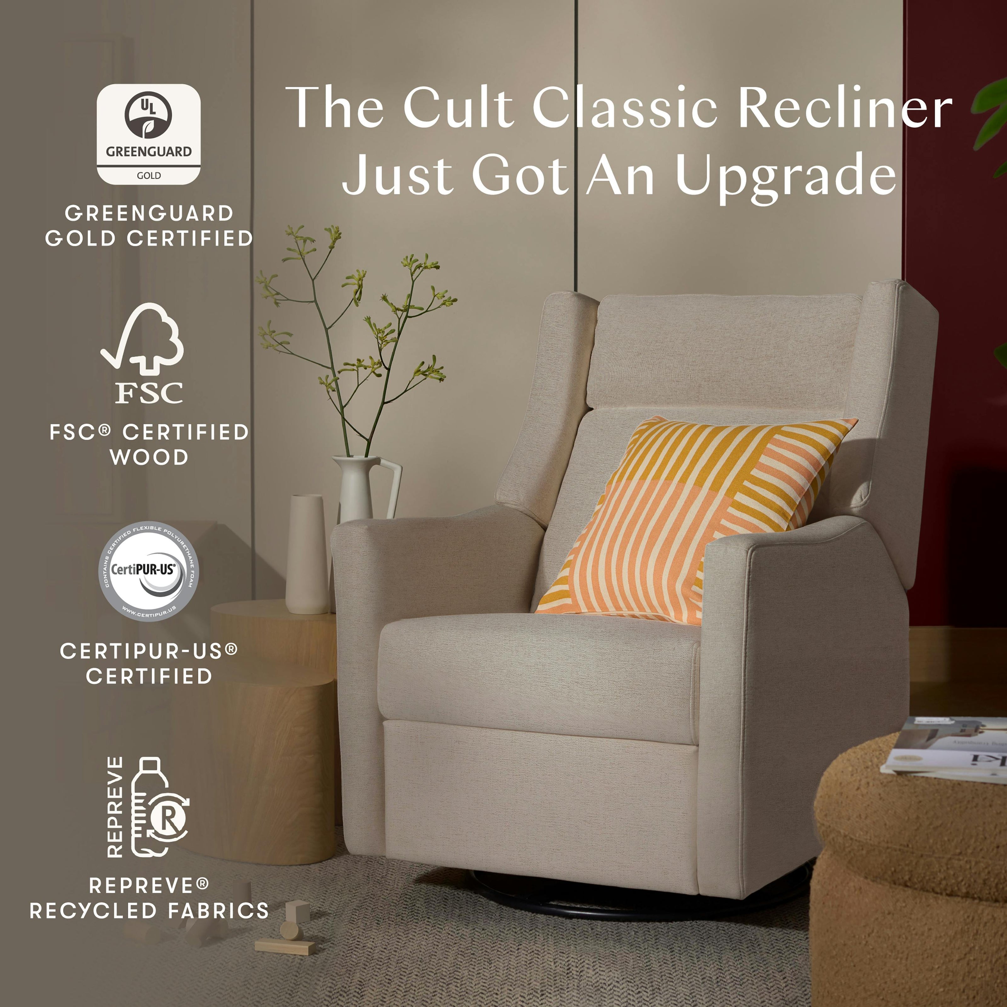 Kiwi Plus Power Recliner and Swivel Glider with Power Adjustable Headrest and USB Port
