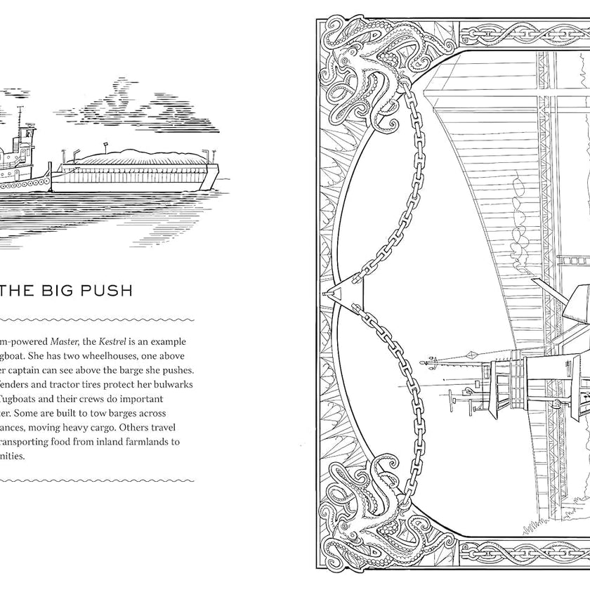 Working Boats Coloring Book