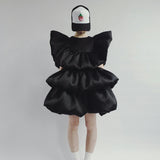 CAROLINE BOSMANS Gloss Black Dress