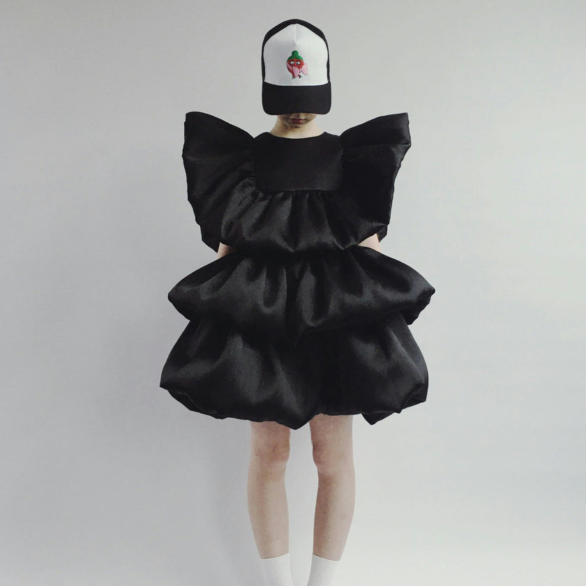 CAROLINE BOSMANS Gloss Black Dress