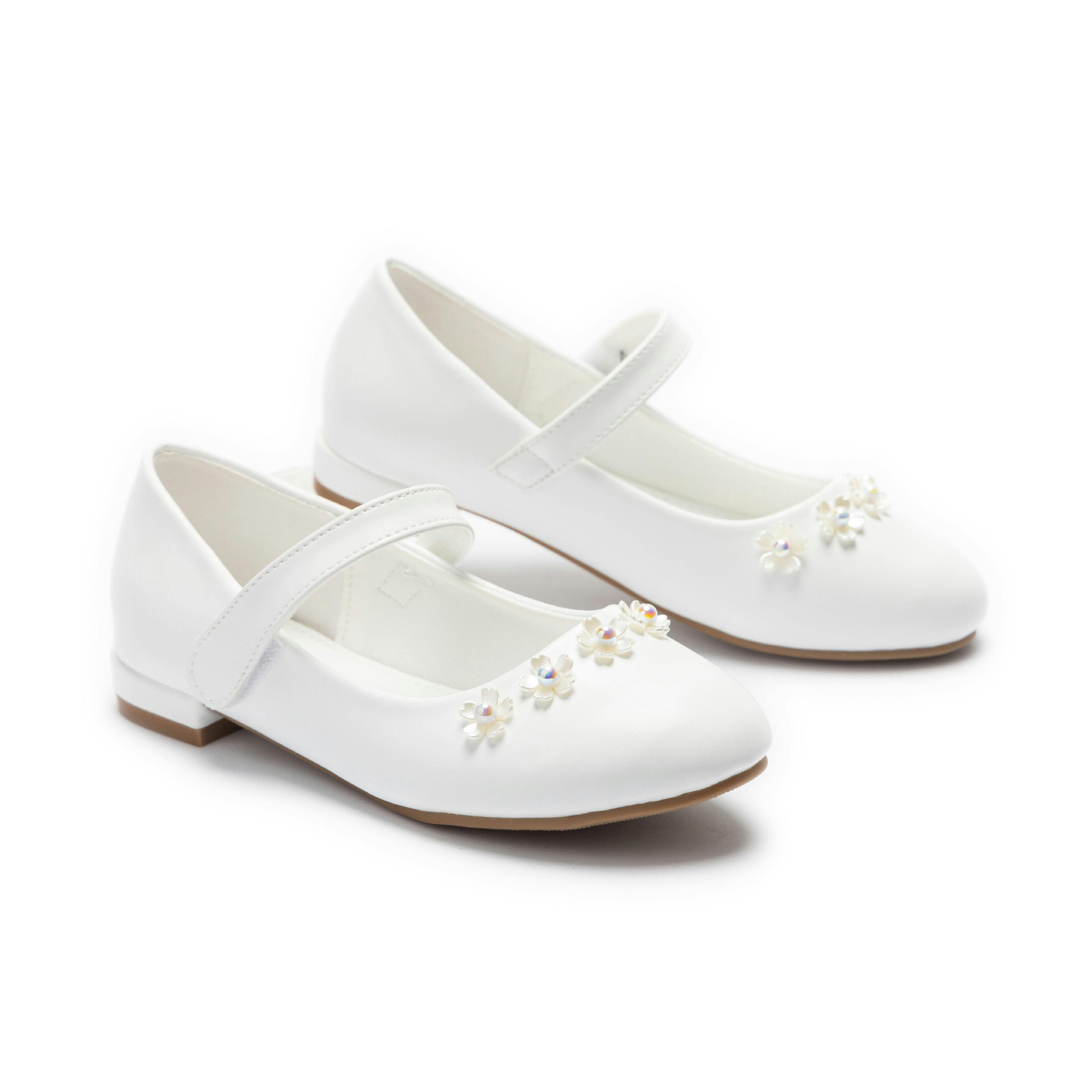 White Isolde Flower Shoes