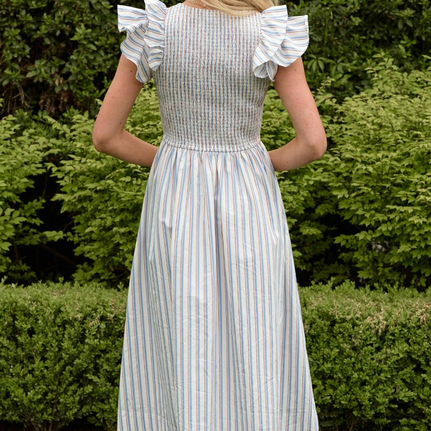 Hattie Dress in Heritage Stripe