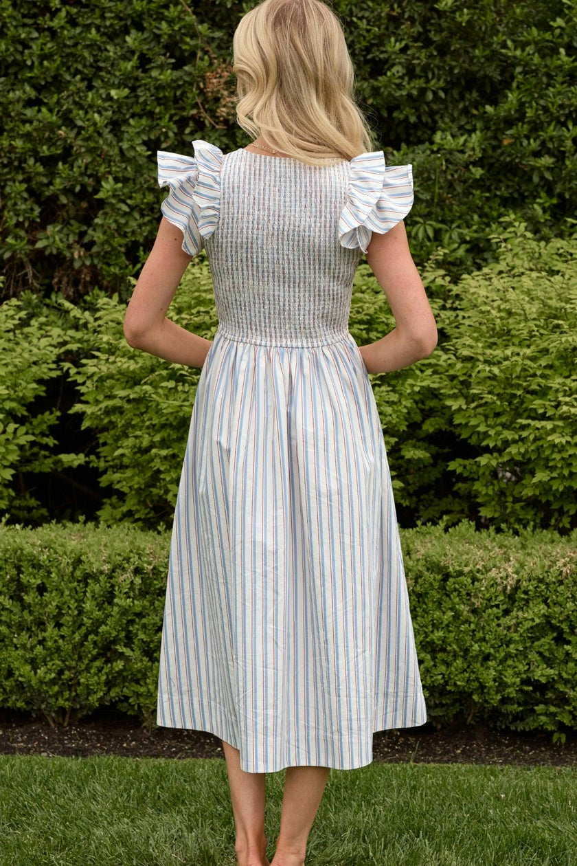 Hattie Dress in Heritage Stripe