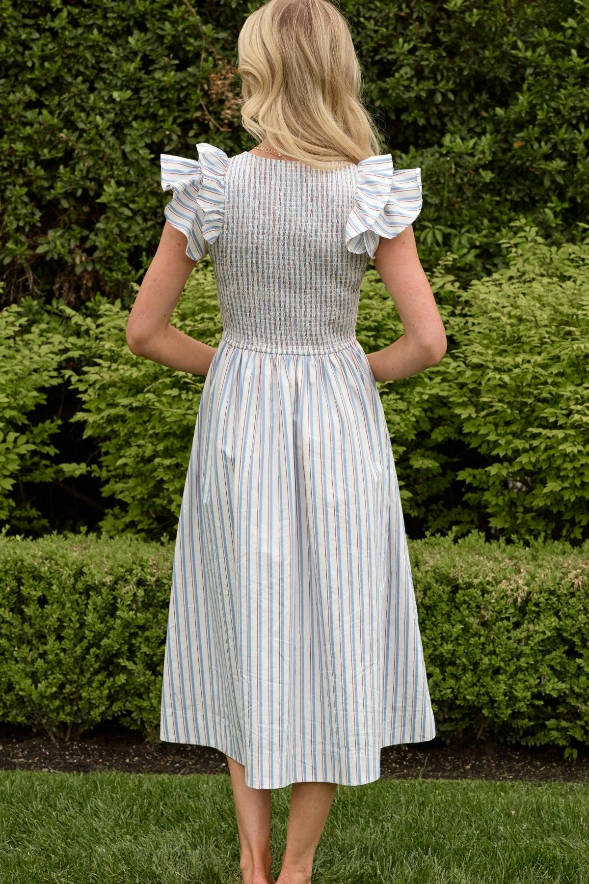 Hattie Dress in Heritage Stripe