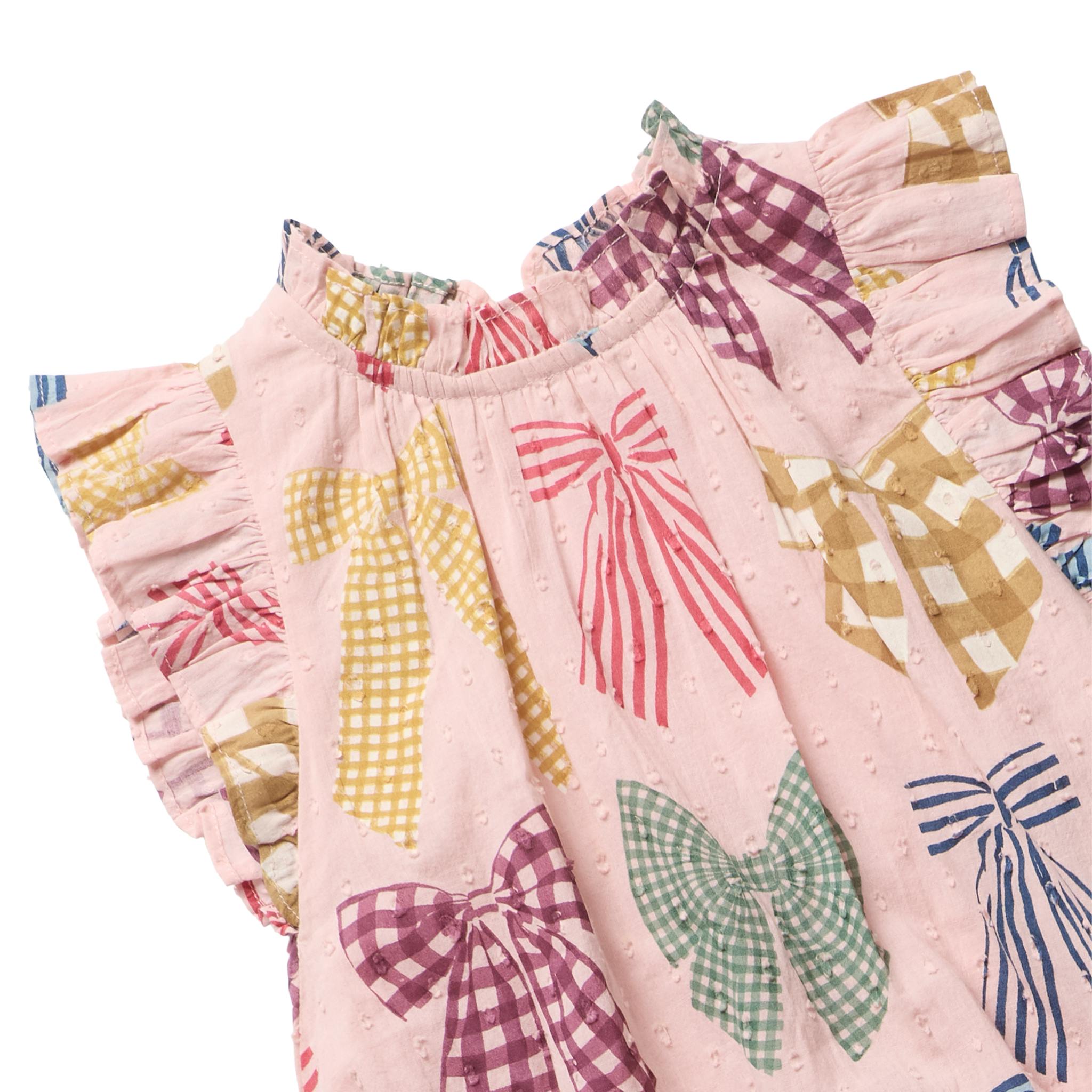 Girls Harper Dress - Patterned Bows