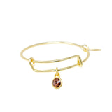 February Birthstone Bangle Bracelet
