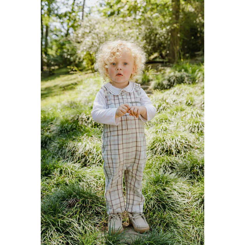 Jonathan Romper in Powder Plaid