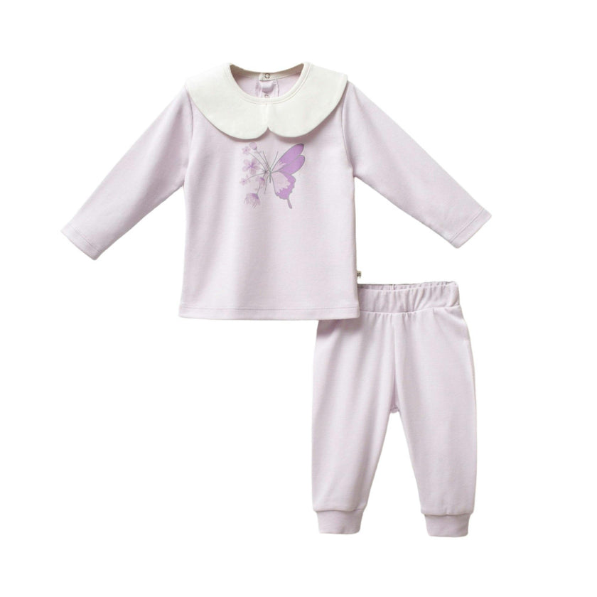 Lilac Butterfly Flower Outfit Set