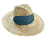 Zinnia Sun Hat - Wide & Short French Blue Grosgrain Ribbon