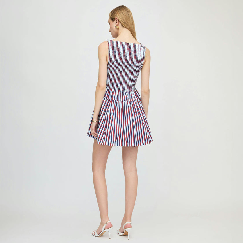 The Cosima Mini Nap Dress - Firecracker Stripe