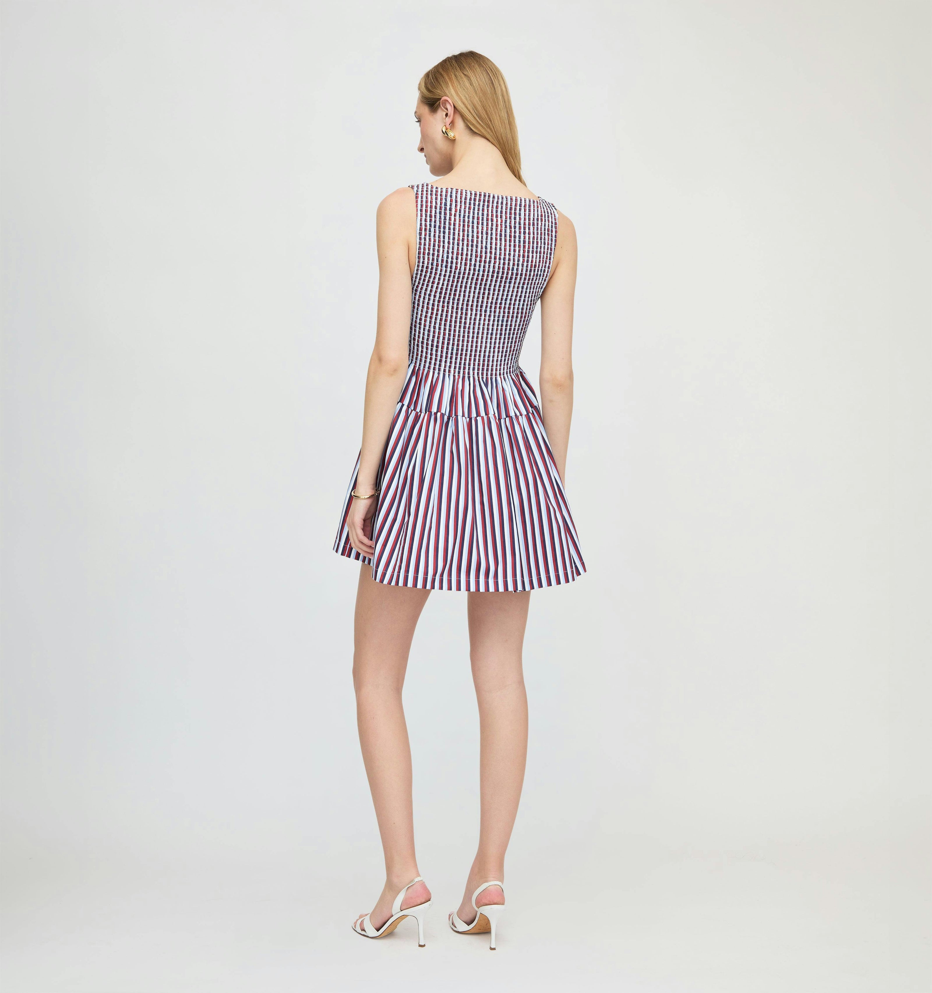 The Cosima Mini Nap Dress - Firecracker Stripe