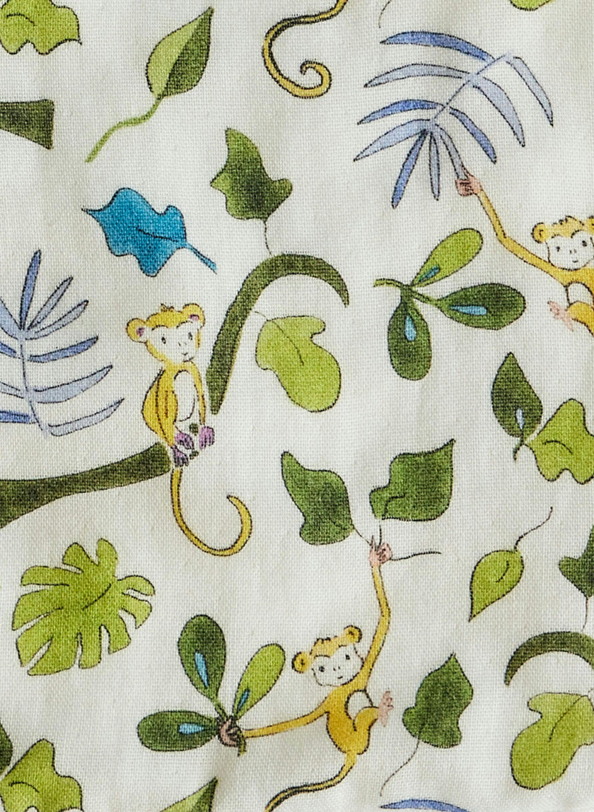 Happy Monkey Bib, Burp and Blanket Gift Set