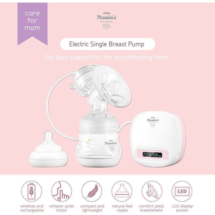 Electric Single Breast Pump: Pink