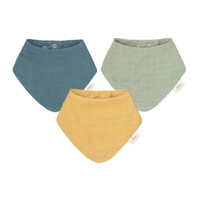 Kaleidoscope River Cotton Bandana Baby Bib (3 Pack)