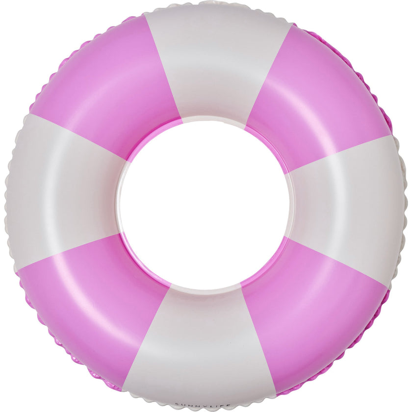 Mini Tube Pool Ring: Zest Magenta Stripe