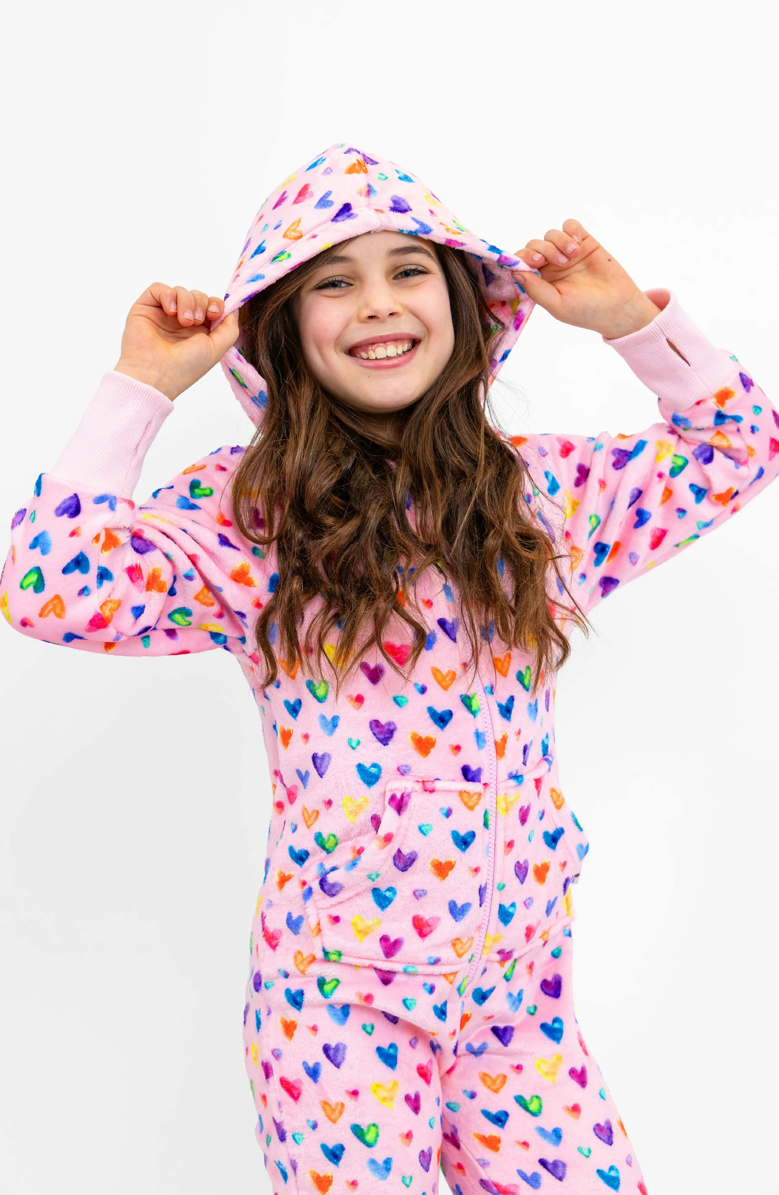 Cheerful Hearts Plush Jumpsuit